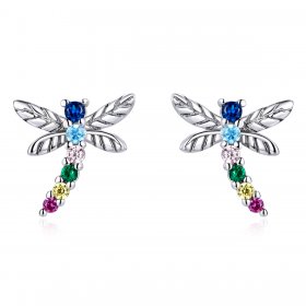 PANDORA Style Colorful Dragonfly Stud Earrings - BSE515