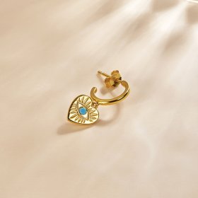 PANDORA Style Mysterious Spain - Lucky Heart Drop Earrings - SCE1141