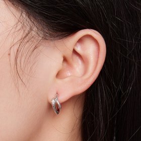 Pandora Style Spirit Snake Hoop Earrings - BSE818