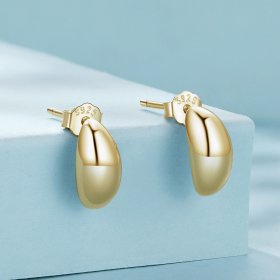 Pandora Style Moon Studs Earrings - SCE1632-B