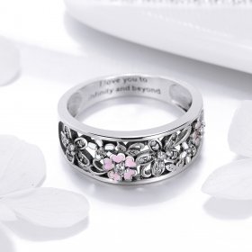 Silver Flower Dance Ring - PANDORA Style - SCR390