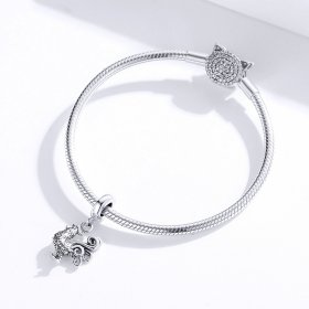 Pandora Style Silver Bangle Charm, Brave Rooster - SCC1337