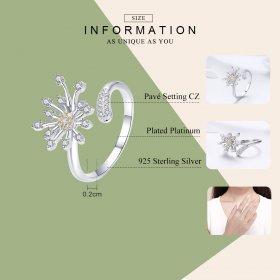 Silver Dandelion Love Ring - PANDORA Style - SCR471