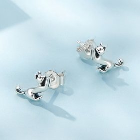 Pandora Style Cat Studs Earrings - SCE1630
