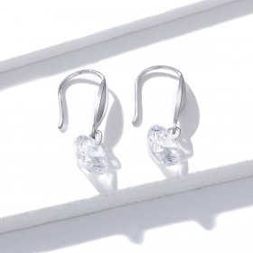 Pandora Style Silver Dangle Earrings, Shining Girl - BSE212