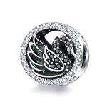 Pandora Style Silver Charm, Black Swan - SCC1342