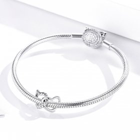 Pandora Style Silver Charm, Entwined Hearts - SCC1563