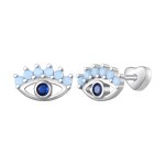 Pandora Style Devil Eyes Two-Wear Studs Earrings - SCE1581
