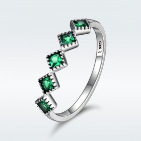 Silver Green Rhyme Ring - PANDORA Style - SCR097