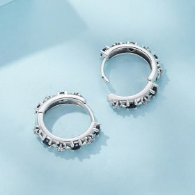 Pandora Style Iris Hoops Earrings - SCE1605-BK