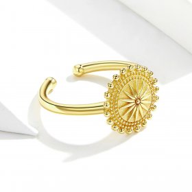 Pandora Style 18ct Gold Plated Open Ring, Starry - SCR580