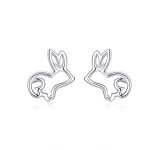Pandora Style Silver Stud Earrings, Bunny - SCE698