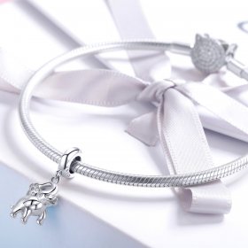 Pandora Compatible Silver Happy Elephant Dangle - SCC1059