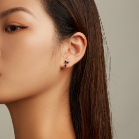 PANDORA Style Black Zircon Stud Earrings - SCE1507