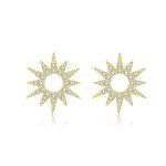 Pandora Style 18ct Gold Plated Stud Earrings, Sun - BSE256