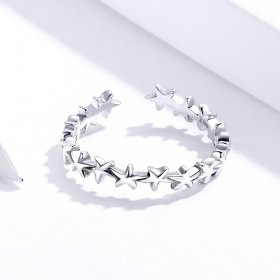 Pandora Style Silver Open Ring, Starfish - SCR607