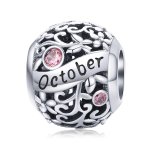 Pandora Style Silver Charm, October Birthstone - SCC1385-10