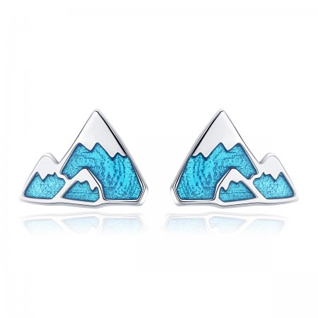Silver Unique Iceberg Stud Earrings - PANDORA Style - SCE475