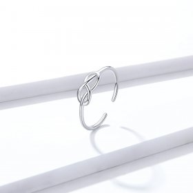 Pandora Style Silver Open Ring, Infinity - BSR143