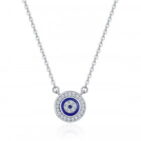 Silver Devil's Eye Necklace - PANDORA Style - SCN165