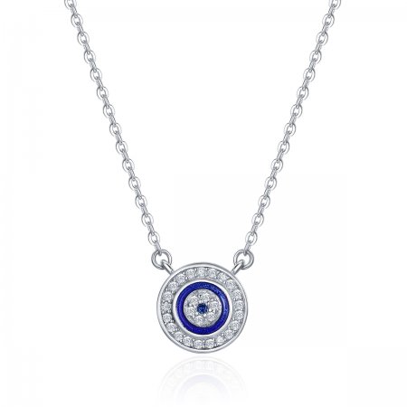 Silver Devil\'s Eye Necklace - PANDORA Style - SCN165