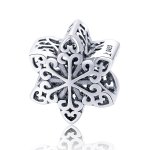 Pandora Style Silver Charm, Sparkling Snowflake - SCC719