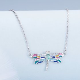 Exquisite Dragonfly Necklace in the Pandora style - BSN348