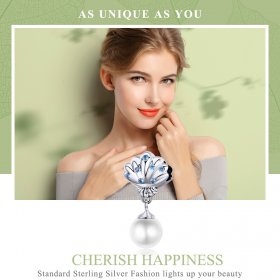 Pandora Compatible Silver Cherish Happiness Dangle Charm - SCC1155