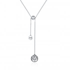 Silver Family Tree and Home Necklace - PANDORA Style - SCN106