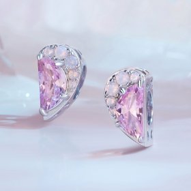 Pink Sisters Heart Charm in Pandora Style - SCC2641