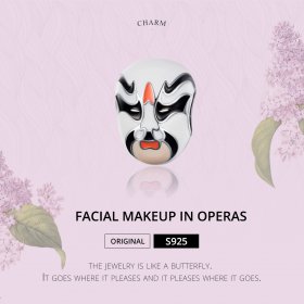Silver Facial Makeup In Operas Charm - PANDORA Style - SCC1192