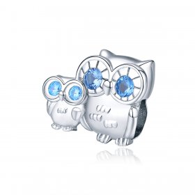 Pandora Style Silver Charm, Mother Owl - BSC238