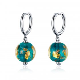 Pandora Style Silver Dangle Earrings, Dream Glass - SCE817