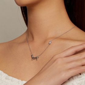Pandora Style Dachshund Necklace - SCN501
