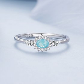 Pandora Style Aquamarine Ring - BSR436