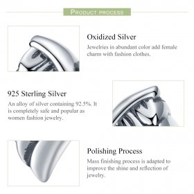Pandora Style Silver Charm, Angel Wing - SCC1091