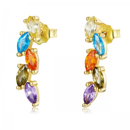 PANDORA Style Colorful Zircon - Olive Stud Earrings - SCE1210