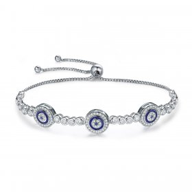 Blue Pandora Style Silver Bracelet Guardian - SCB002