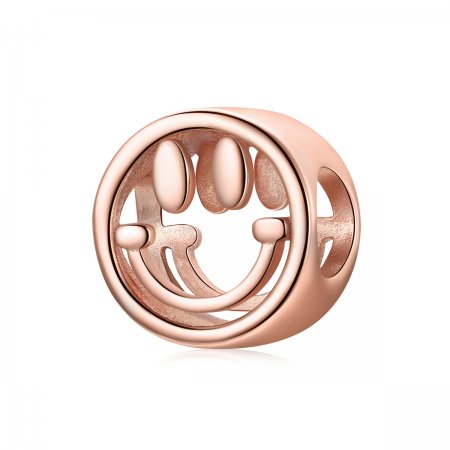 Pandora Style Rose Gold Charm, Lucky Smile - SCC1787