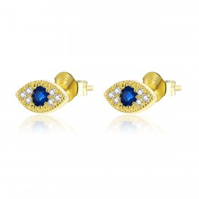 Pandora Style 18ct Gold Plated Stud Earrings, Lucky Eye - SCE805