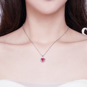 Silver Guardian Hearts Necklace - PANDORA Style - SCN341