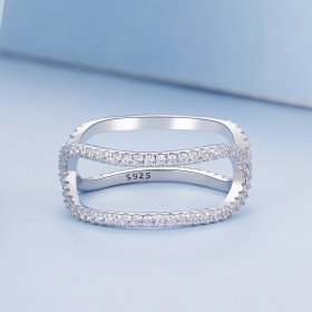 Pandora Style Double Layers Ring - BSR386