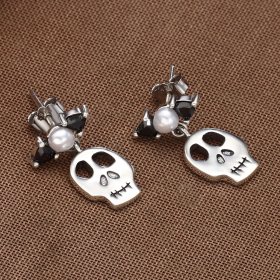 PANDORA Style Personality Skull Drop Earrings - VSE084