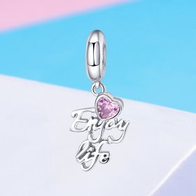 Pandora Style Silver Bangle Charm, Love Life - SCC907