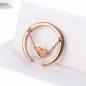 Pandora Style Rose Gold Open Ring, Love Light - SCR572