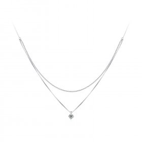 Pandora Style Shiny Double Layer Necklace - BSN358