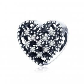 Pandora Style Silver Charm, Follow Your Heart - SCC1572