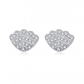 PANDORA Style Romantic Shell Stud Earrings - BSE342