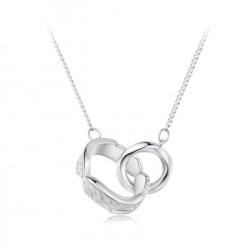 Pandora Style Mobius Double Ring Necklace - BSN362
