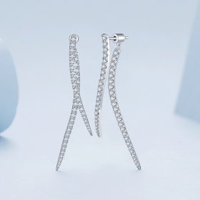 Pandora Style Smart Tassel Long Stud Earrings - YIE227